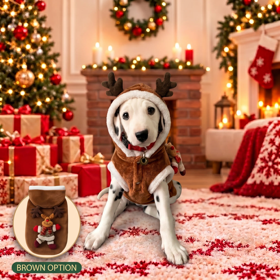 Jersey Navideño para Mascotas 🎄 Sudadera de Franela para Perros y Gatos