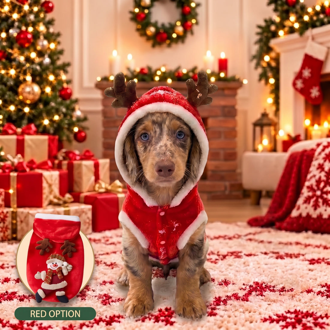 Jersey Navideño para Mascotas 🎄 Sudadera de Franela para Perros y Gatos